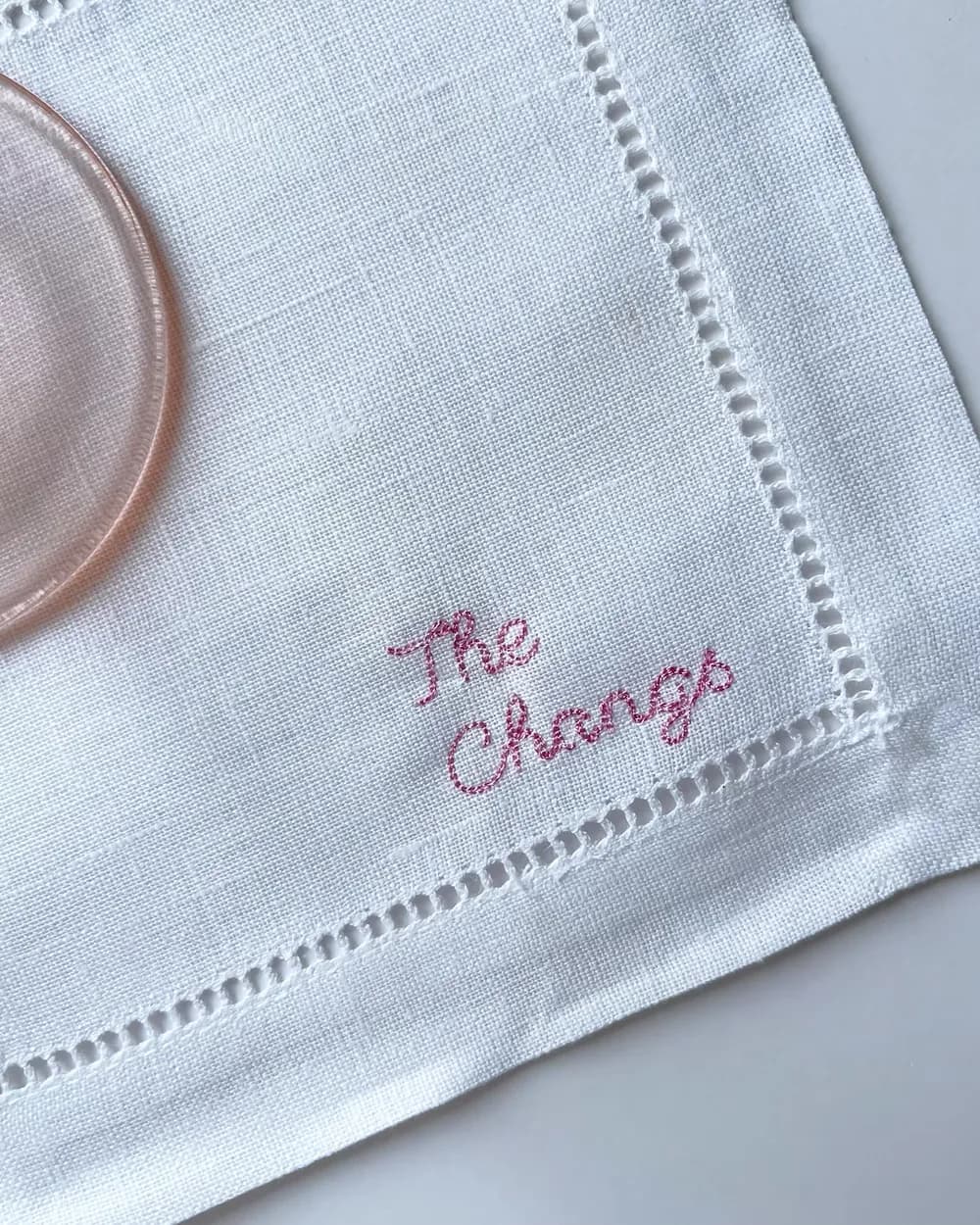 Custom family-name cocktail napkins for The Changs